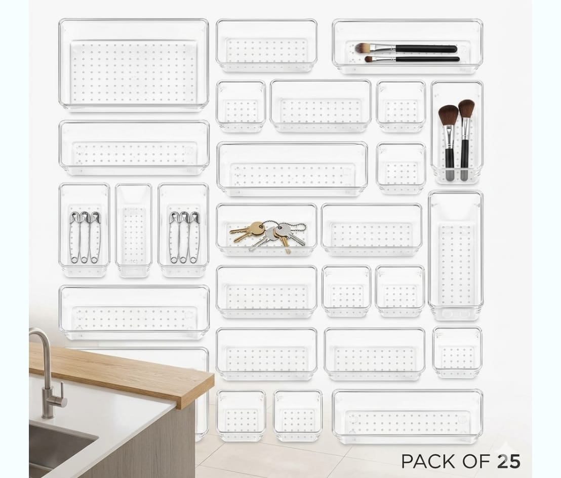 Clear Plastic Drawer Organizer