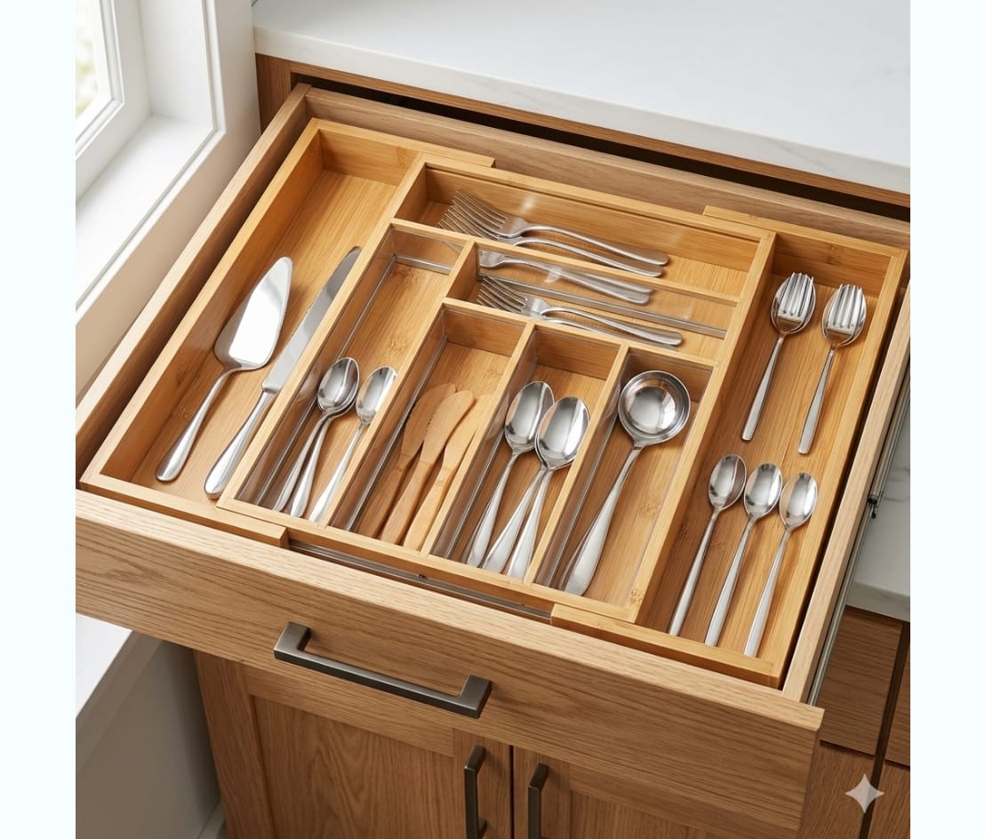 Bamboo Drawer Organizer