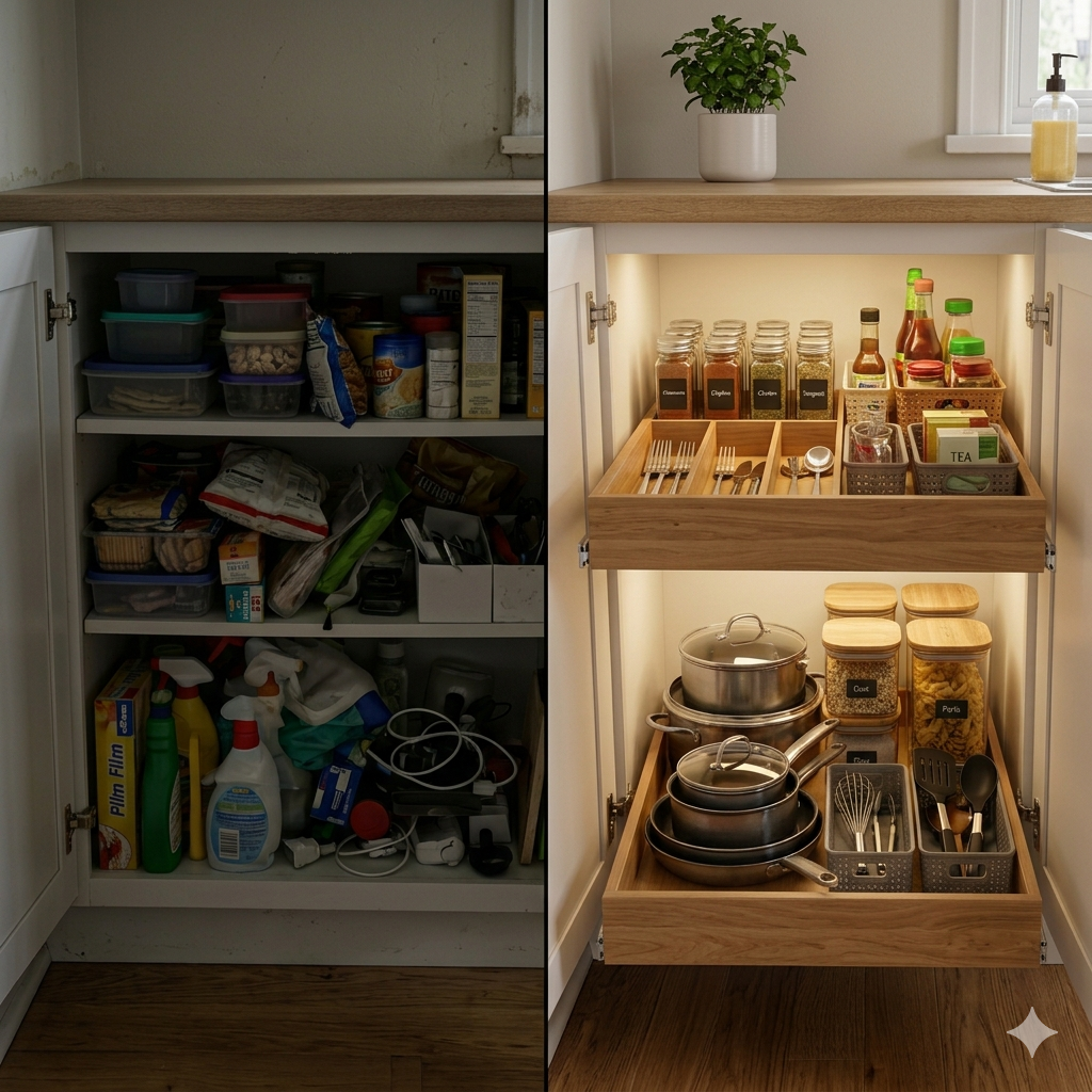 Space saving kitchen hacks