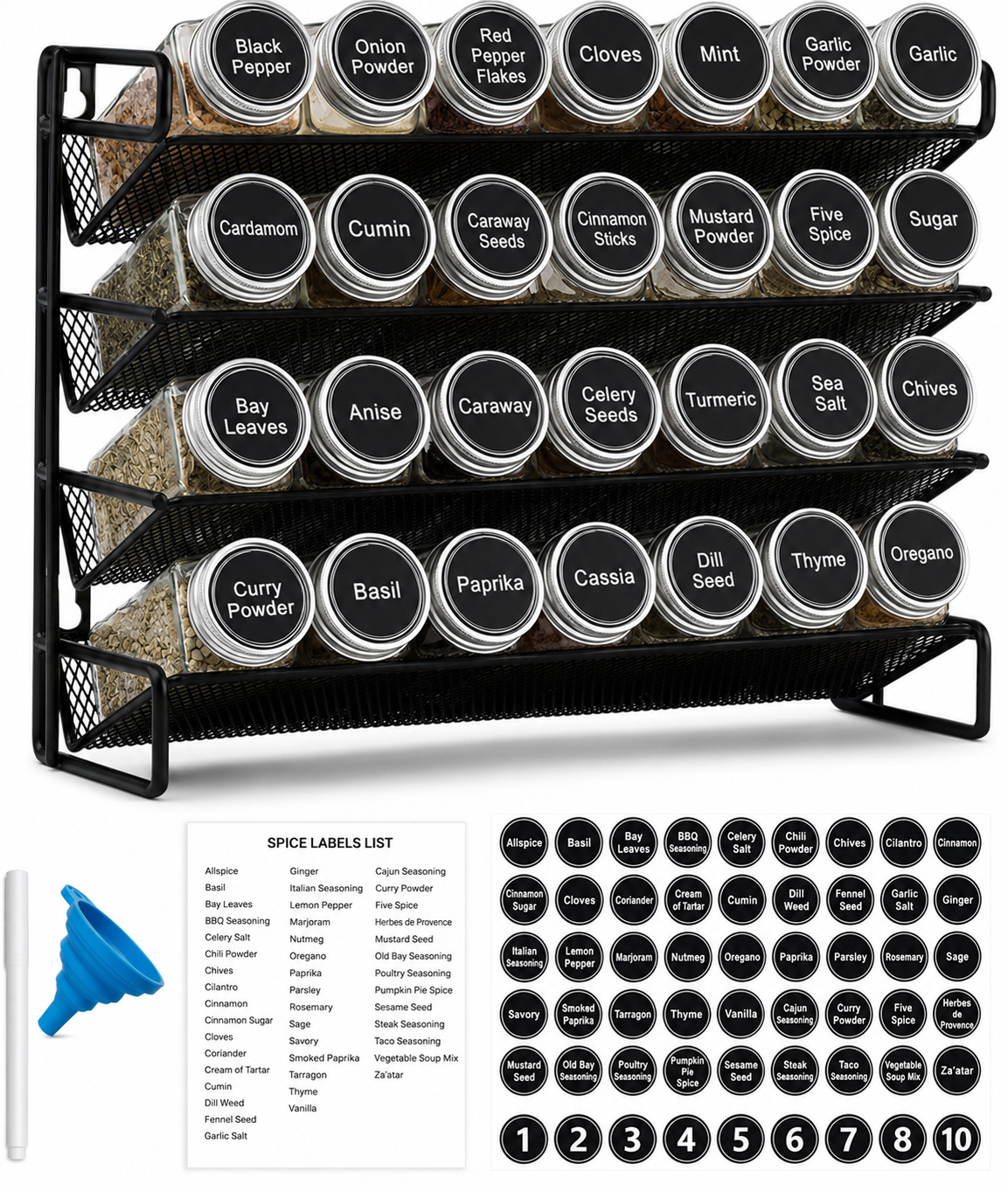 Spice Bottle Storage Rack