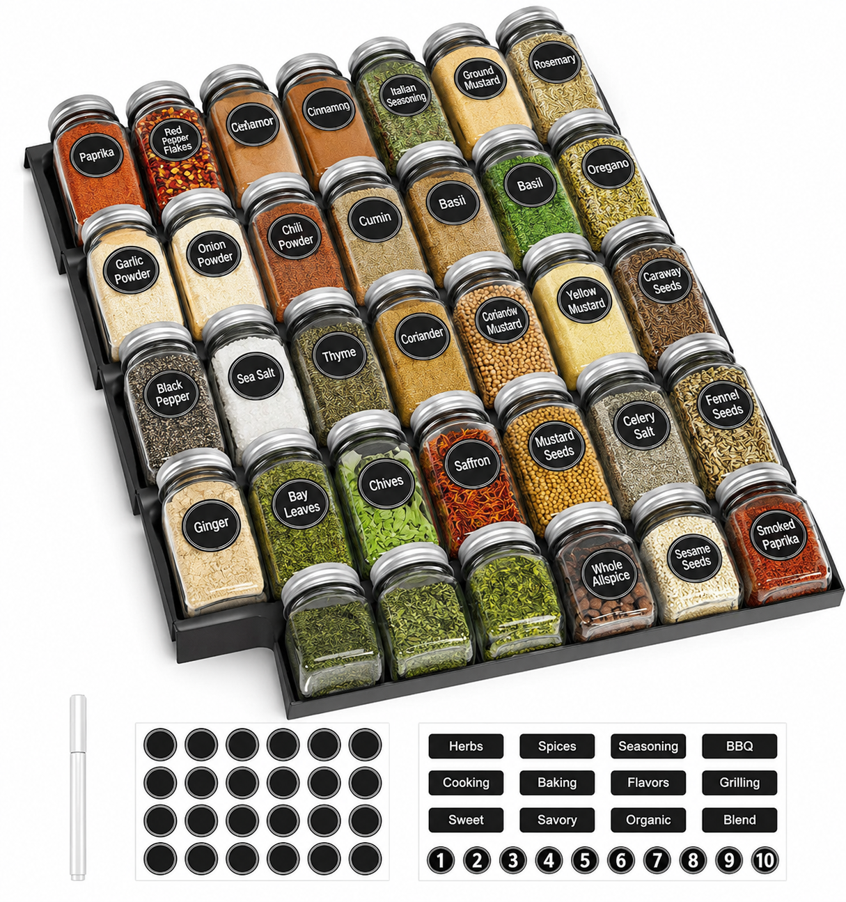 Spice Jar Organizer Tray