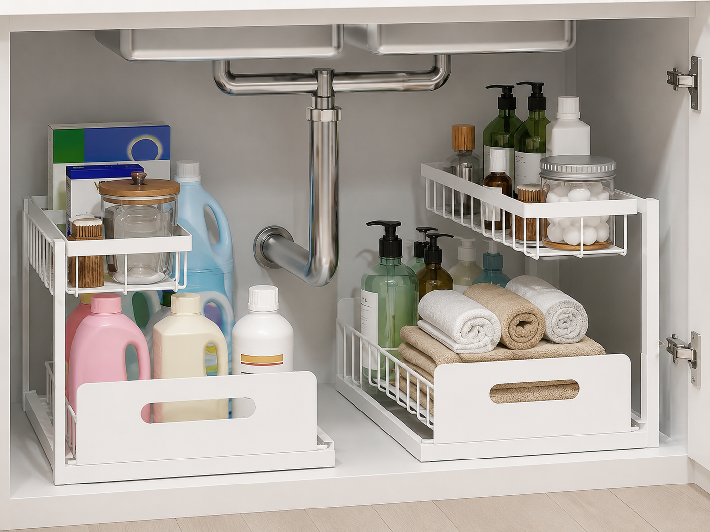 L-Shaped Pipe-Friendly Organizer Rack